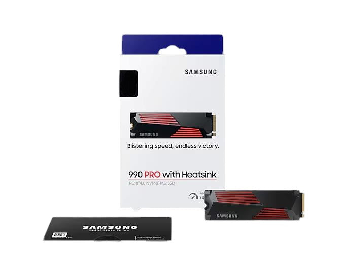 Samsung 990 PRO NVMe M.2 SSD with Heatsink – Blazing Fast PCIe 4.0 Speeds Samsung 990 PRO NVMe M.2 SSD with Heatsink – Blazing Fast PCIe 4.0 Speeds